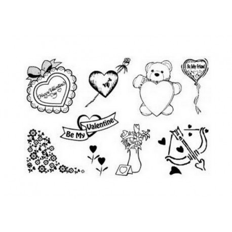 Scrapbooking - Razítka - Valentýn