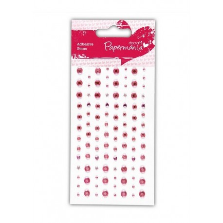 Scrapbook - Samolepící kamínky - Světle růžové - 104ks