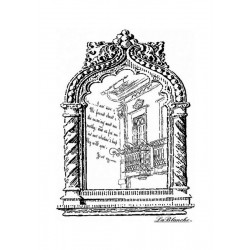 Scrapbook - Silikonové razítko - Rámeček s balkonem 9 x 6,5cm