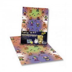 Scrapbooking - Šašci - Poloprůhledné listy