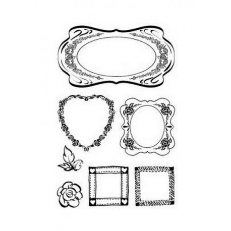 Scrapbooking - Razítka - Štítky - srdce...