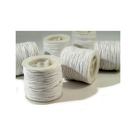 Scrapbooking - Voskovaná stužka 1mm - bílá