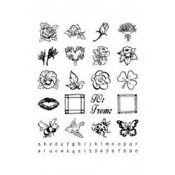 Cardmaking - Razítka - Kytky + mini abeceda s čísly