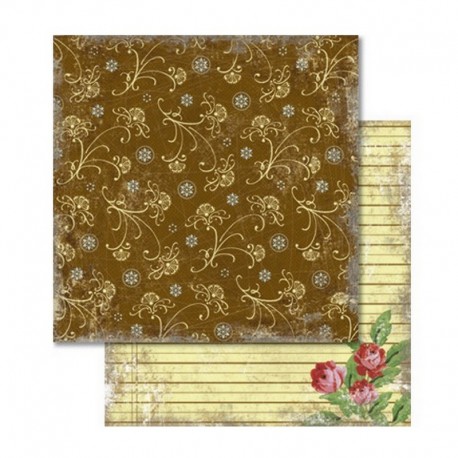 Scrapbooking - Papír - Oboustranný papír - Nostalgia Pruhy a růže