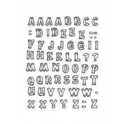 Cardmaking - Razítka - Abeceda - dřevěná