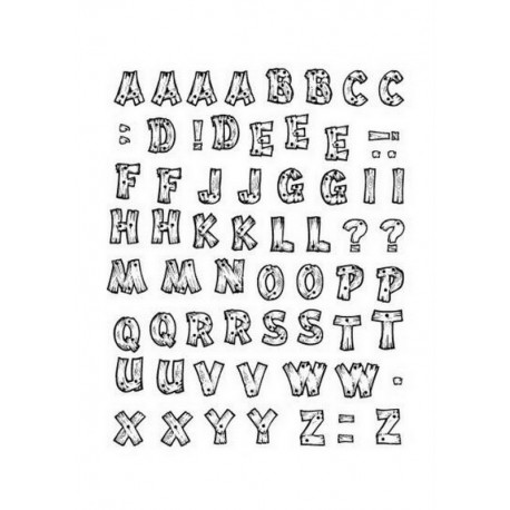 Cardmaking - Razítka - Abeceda - dřevěná