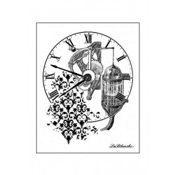 Silikonové razítko - Koláž s hodinami 9,5 x 7,5 cm