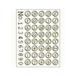 Scrapbooking - Razítka - Písmenka a číslice v kroužku