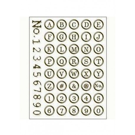 Scrapbooking - Razítka - Písmenka a číslice v kroužku