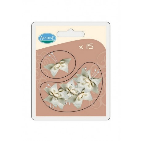 Scrap - Mašličky - Motýlci - smetanové - 15ks