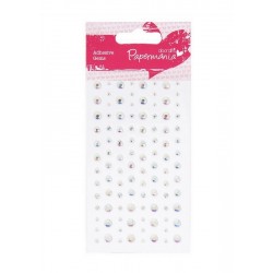 Scrap - Samolepící kamínky - transparentní - 104ks