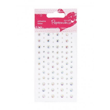 Scrap - Samolepící kamínky - transparentní - 104ks