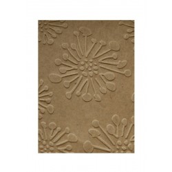 Embosovaná kartička - Květiny - ohňostoj - recyklované