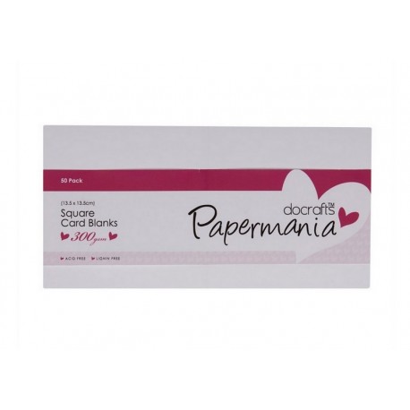 Blahopřání a obálky - 50ks - bílé - čtvercové - 300g/m2