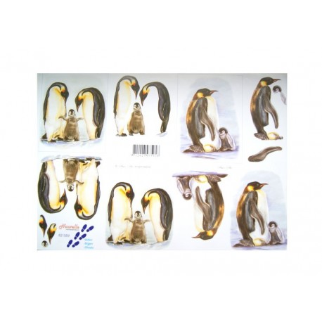 3D papíry - Tučňáci