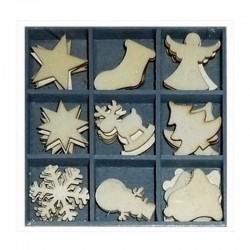 scrapbook - Dřevěné dekorace - Stromeček, zvoneček....