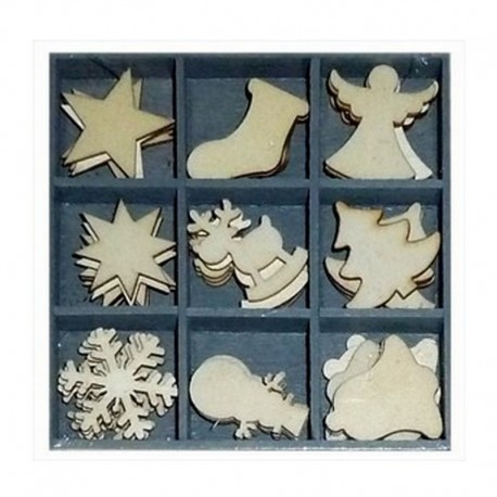 scrapbook - Dřevěné dekorace - Stromeček, zvoneček....