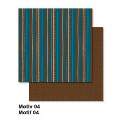 scrap - Oboustranný papír - Proužky a vločky