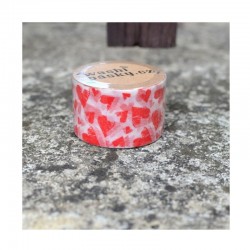 Washi páska - Červená srdíčka IV.