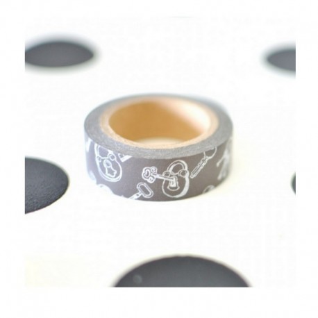 scrap - Washi páska - Vintage - Klíče, zámky....