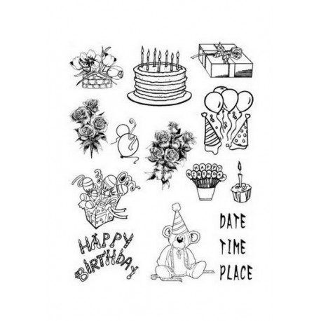 scrap - Razítka - Narozeniny