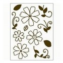 Razítka - Obrysové kytičky + lístky a stonky