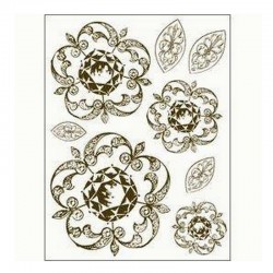 scrap - Razítka - Zdobené kytky a lístky