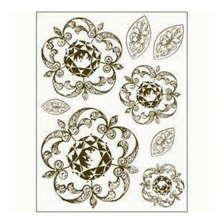 scrap - Razítka - Zdobené kytky a lístky