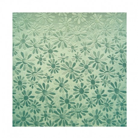 scrap - Matalízové papíry - Kytičky - zelené