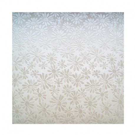 scrap - Matalízové papíry - Kytičky - bílé