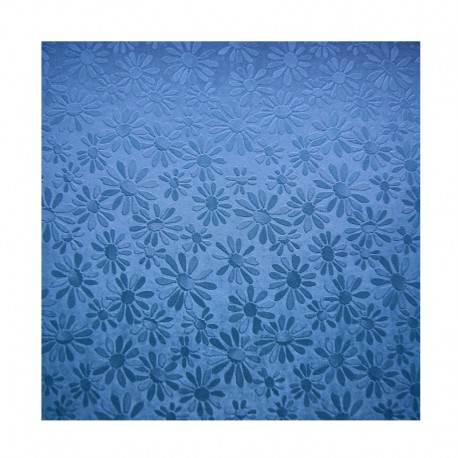scrap - Matalízové papíry - Kytičky - modré