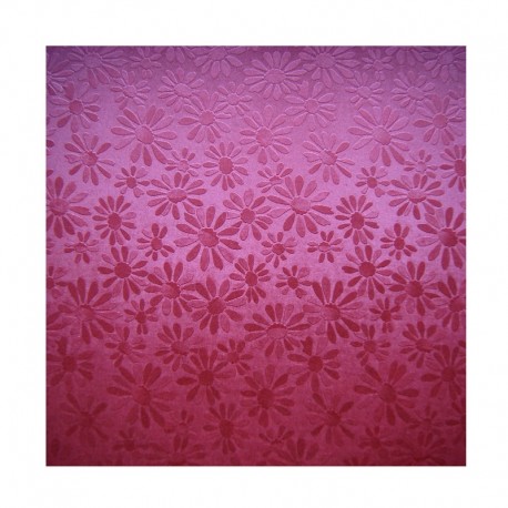 scrap - Matalízové papíry - Kytičky - červené (bordó)