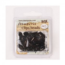 Hřebíčky - na scrapbooking - černé noty - 24ks