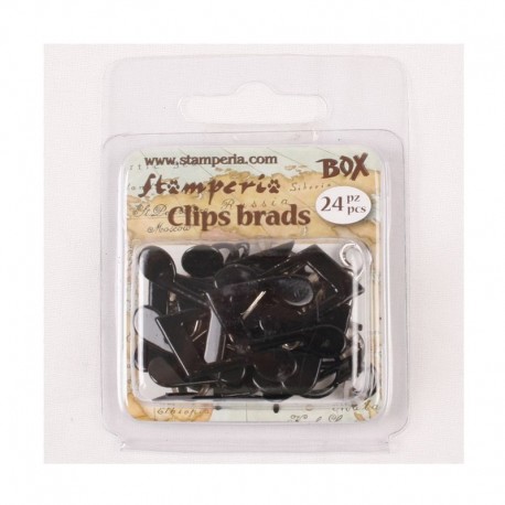 Hřebíčky - na scrapbooking - černé noty - 24ks