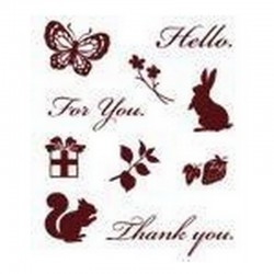 Razítka - Veverka, zajíc, motýl....