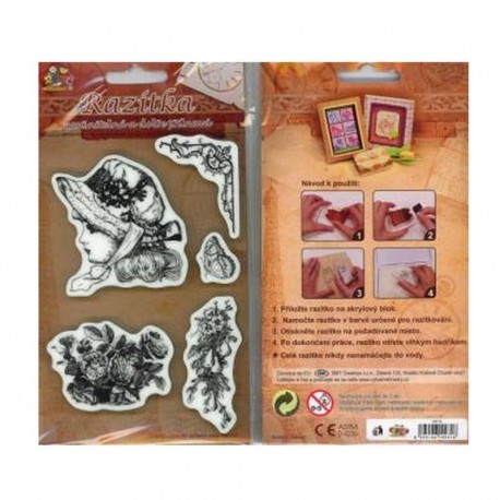 Cling razítko - Dívka v klobouku