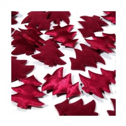 Stromeček ze saténu a sametu - bordó