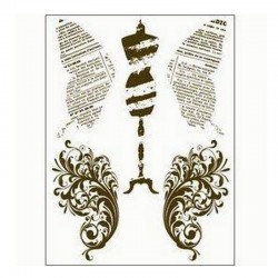 scrap - Razítka - Motýlí křídla, krejčovská panna