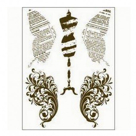 scrap - Razítka - Motýlí křídla, krejčovská panna