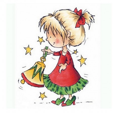 Scrap - Razítko - Daisy se zvonkem