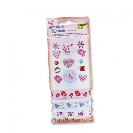 Hřebíčky + stužky - na scrapbooking - Romantické