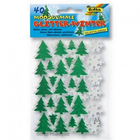 Samolepky z pěnovky se třpytkami﻿.