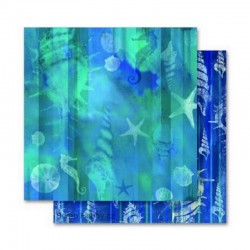 Oboustranný papír na scrapbook - moře