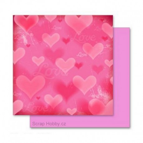 Papír - Oboustranný papír - Srdíčka