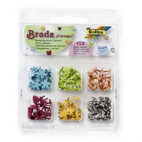 Hřebíčky - různé barvy, různé tvary - srdíčko, šroubky, hvězdičky...