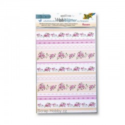 Sada Washi Tape papírů - A4 - Růže