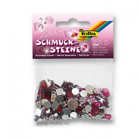 Kamínky - Růžovo-červené - 550ks.