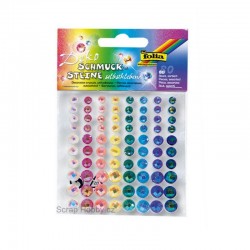 Samolepící kamínky - Mix barev - 80ks