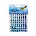 Samolepící kamínky - Modré - 80ks