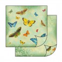 Oboustranný papír na scrapbooking - Barevní motýlci